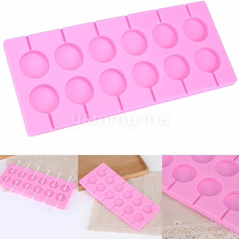 Moule Silicone 12 Sucettes Simple