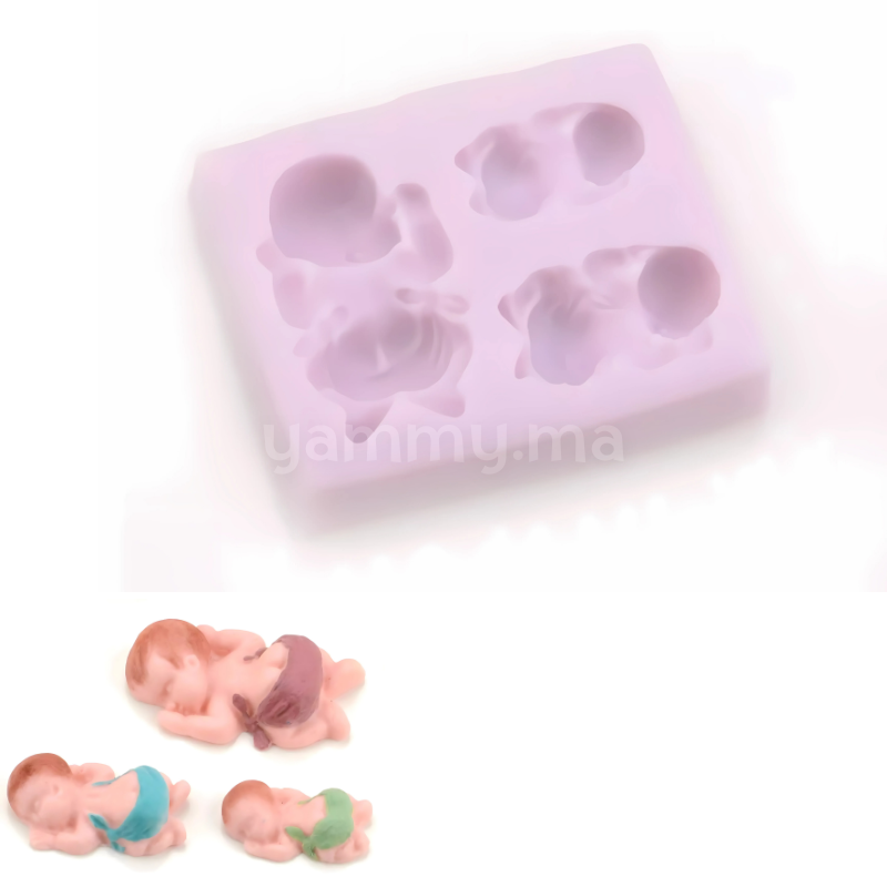 Moule Silicone - 3 Bébés