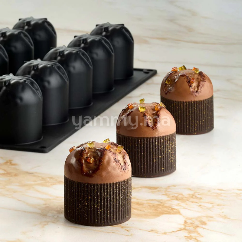 Moule Silicone Panettone Ø 5.5 x H 6.5 cm (x15) "PX43113" – Pavoni