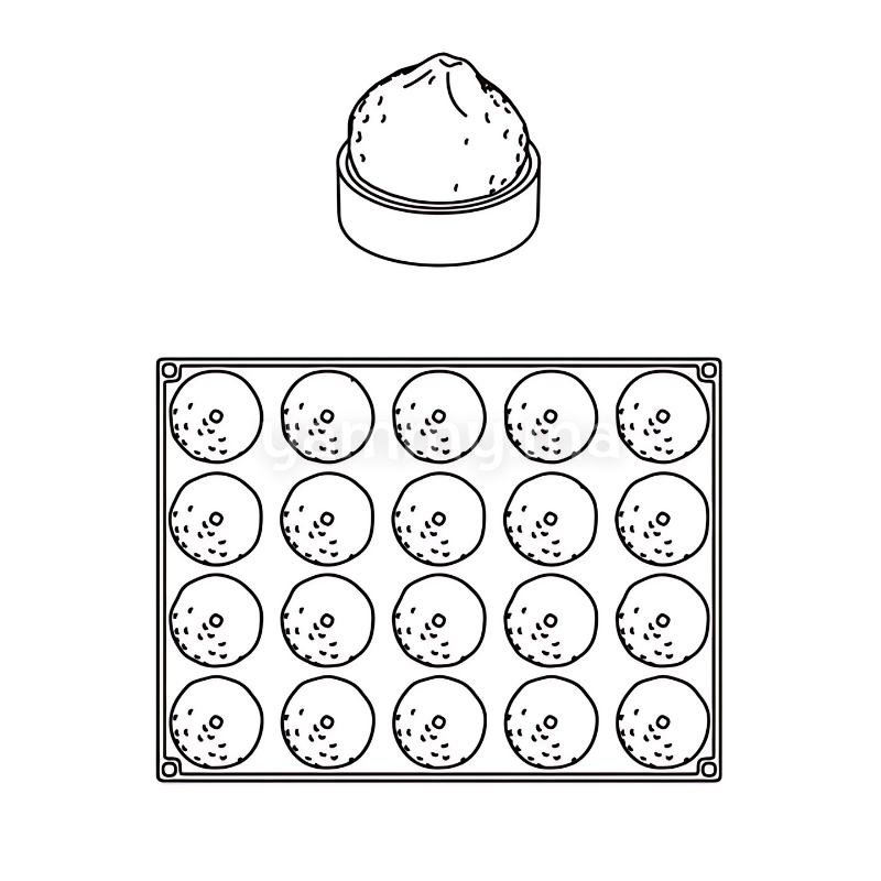 Moule Silicone Citron Top Ø 6 x H 3.7 cm (x20) "PX4359" – Pavoni