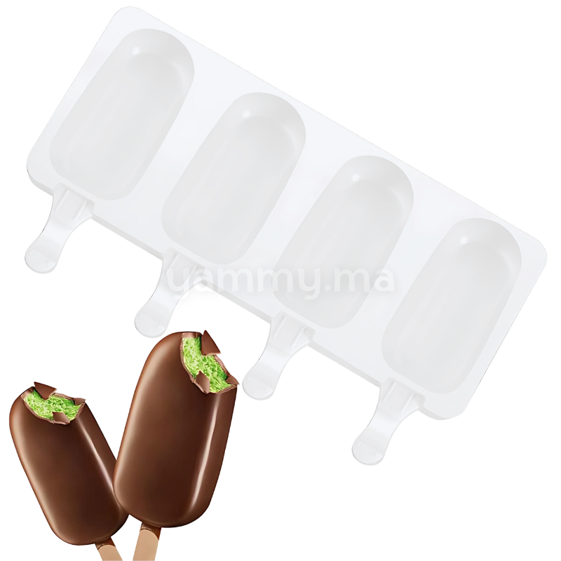 Moule Silicone à 4 Glaces Classique Magnum