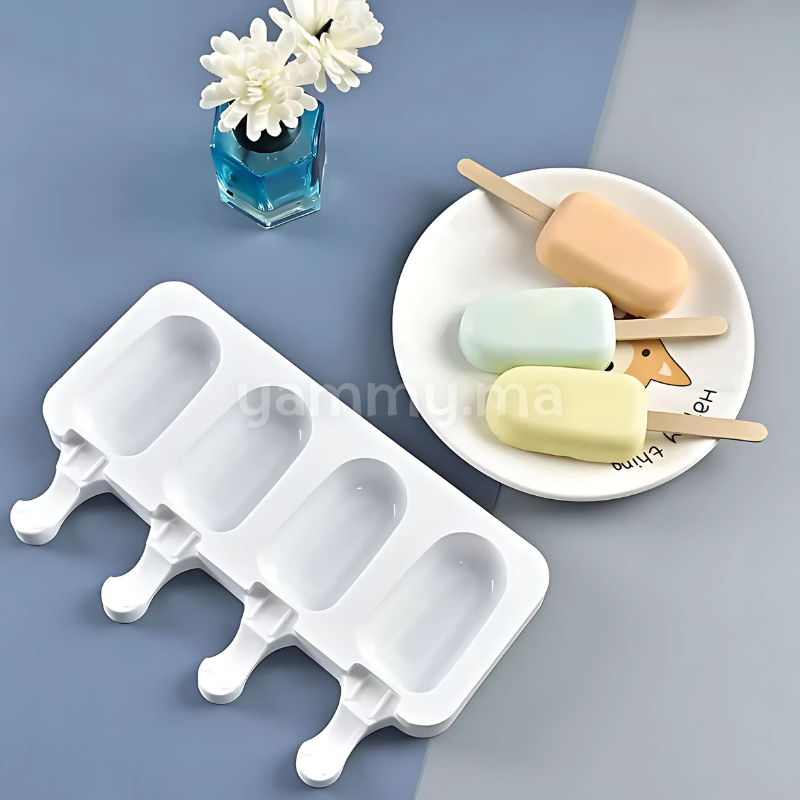 Moule Silicone à 4 Mini Glaces Classique Magnum