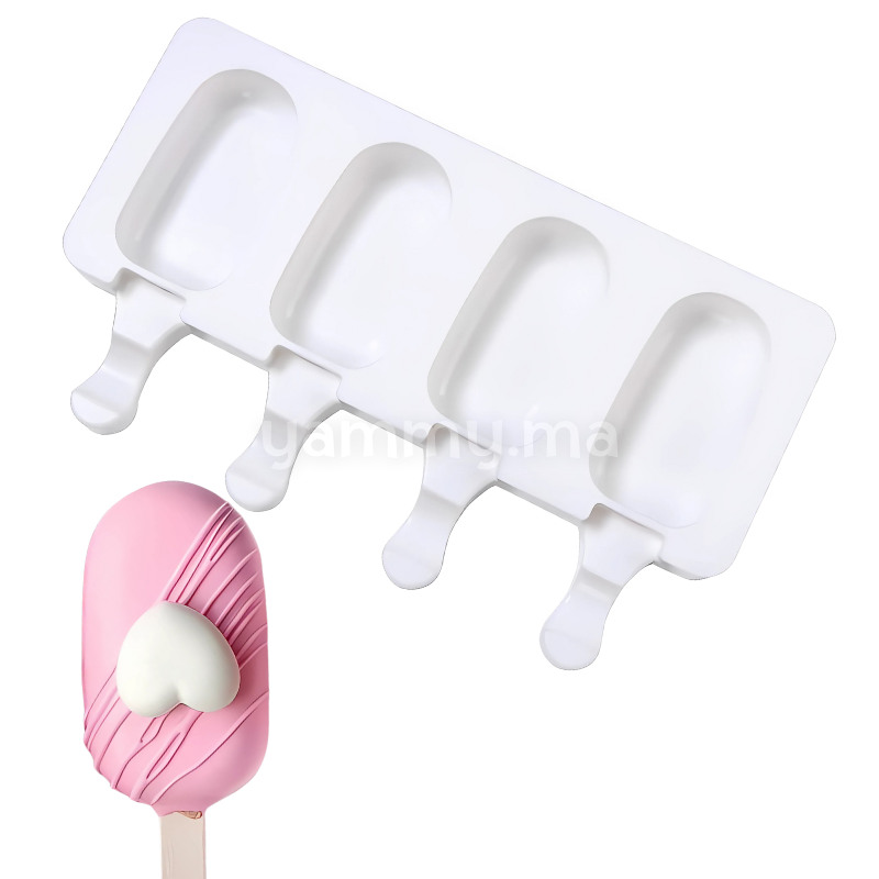 Moule Silicone à 4 Mini Glaces Classique Magnum