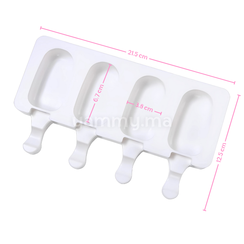 Moule Silicone à 4 Mini Glaces Classique Magnum