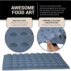 Moule Silicone Mini Oval pour Chocolat (x54) "C291"