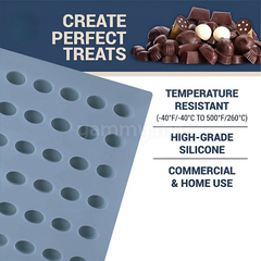 Moule Silicone Mini Oval pour Chocolat (x54) "C291"