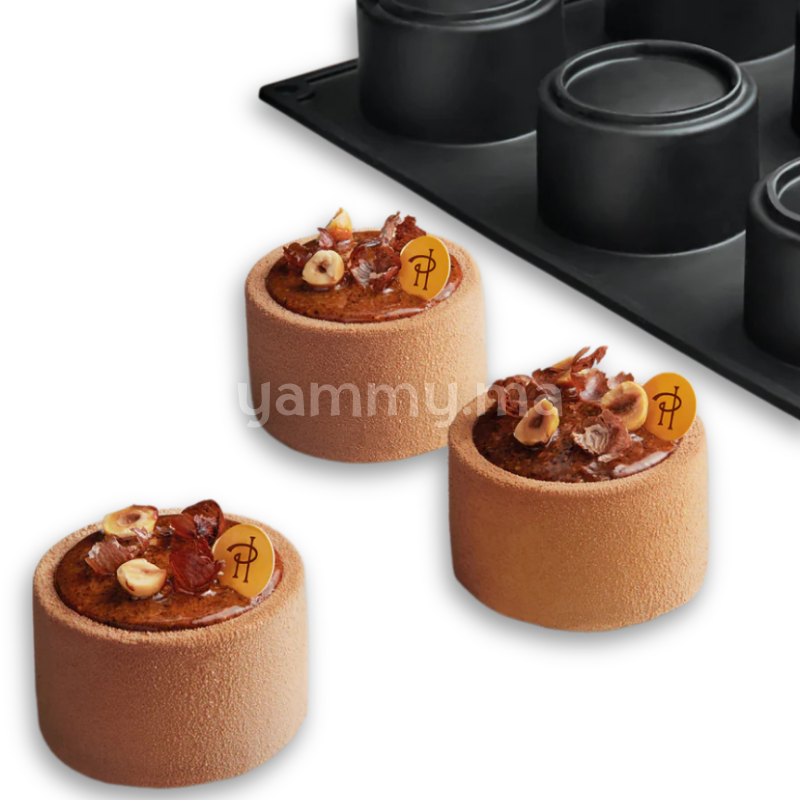 Moule Silicone Cylindra Ø 6.5 x H 4.5 cm (x12) "PX4393" – Pavoni