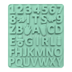 Moule Silicone Lettres et Chiffres 21,7 x 18,7 cm