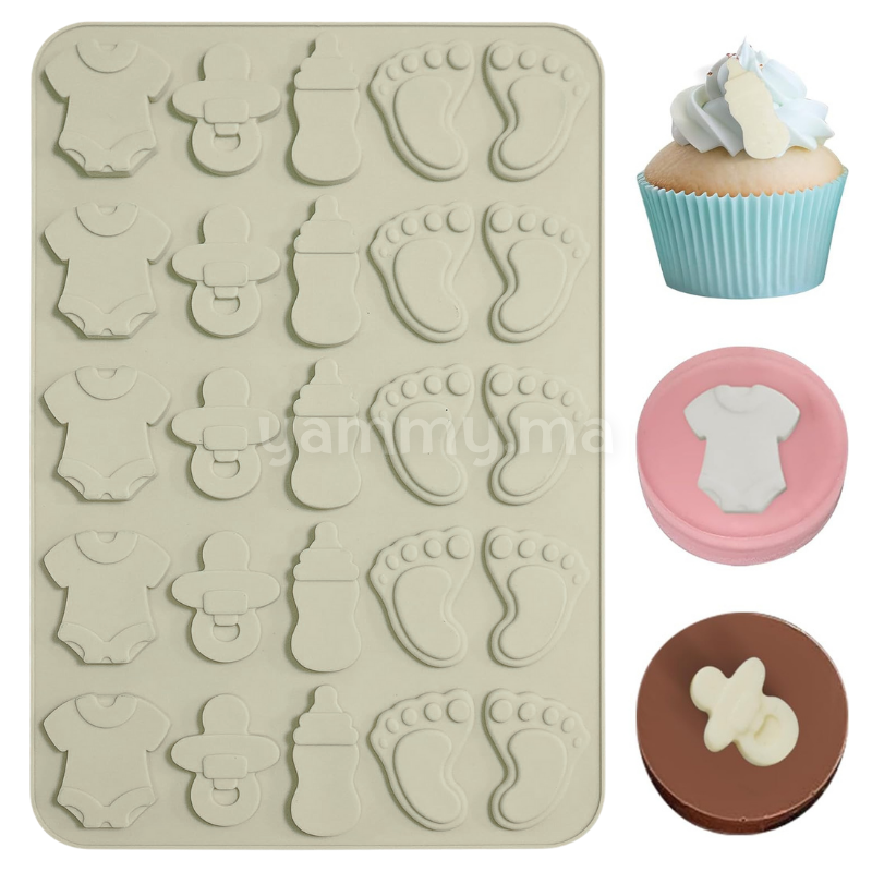 Moule Silicone à Chocolat Baptême (x25)