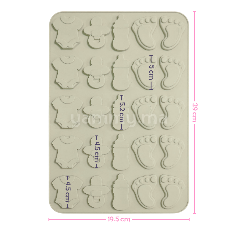 Moule Silicone à Chocolat Baptême (x25)