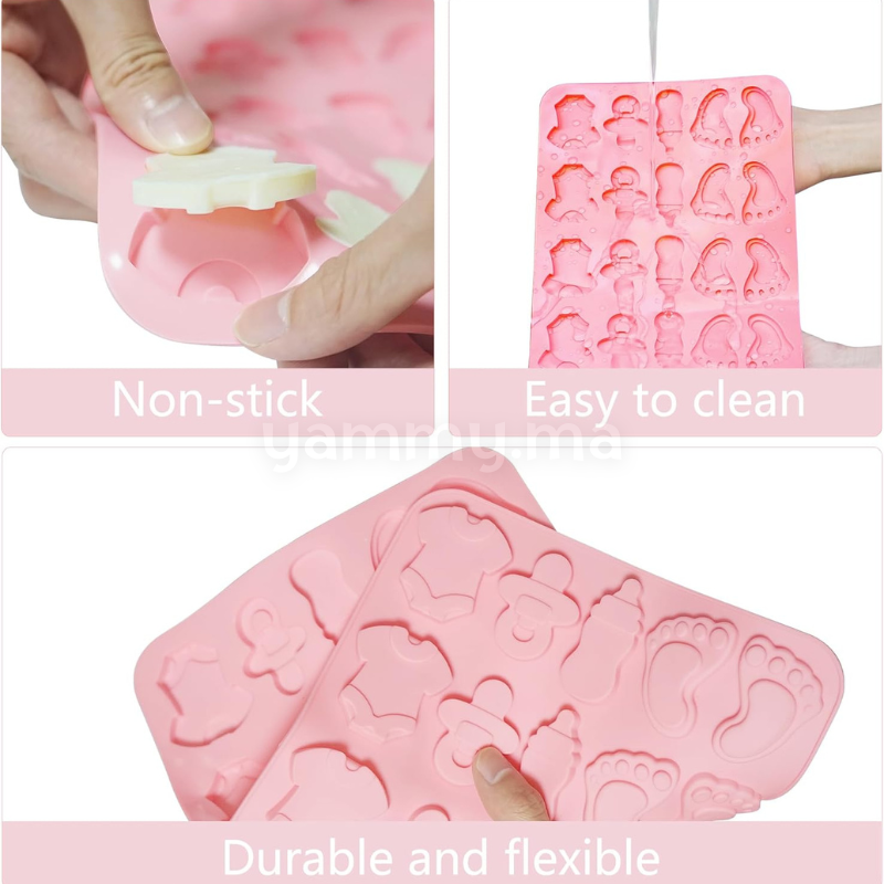 Moule Silicone à Chocolat Baptême (x25)