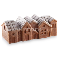 Moule Silicone Bûche Village d'Hiver 1200 ml - Silikomart