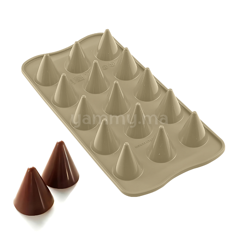 Moule Silicone à Chocolat Cône (x15)