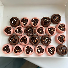 Moule Silicone à Chocolat Demi-Sphère avec Trou Cœur (x15)