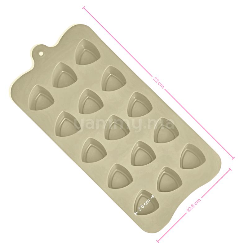 Moule Silicone à Chocolat Prisme Triangulaire (x15)