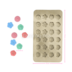 Moule Silicone à Chocolat Fleurs Plat (x24)