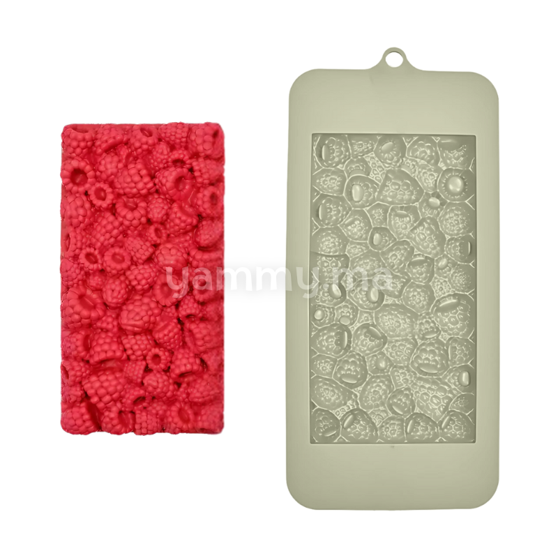 Moule Silicone Tablettes de Chocolat Framboises