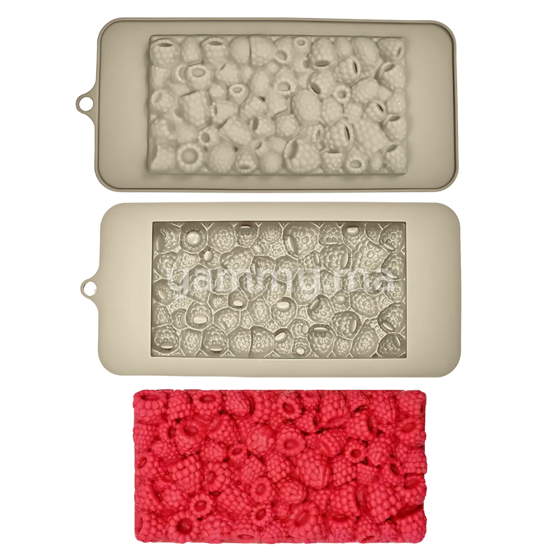 Moule Silicone Tablettes de Chocolat Framboises