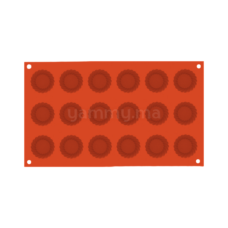 Moule Silicone Kasbah Rond "SF444" (x18) - Silikomart