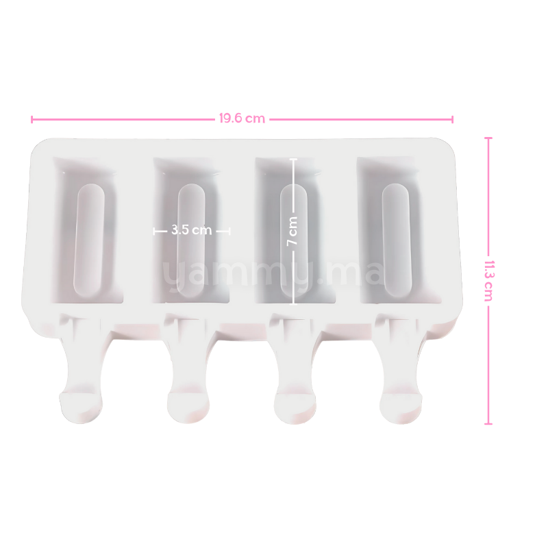 Moule Silicone à 4 Mini Glaces Chic