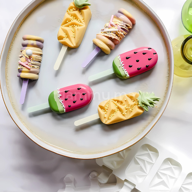 Moule Silicone à 8 Mini Glaces Magnum Classique