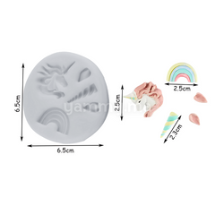 Moule Silicone - Licorne, Arc-en-ciel, Corne, Oreilles