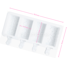 Moule Silicone à 4 Mini Glaces Variées
