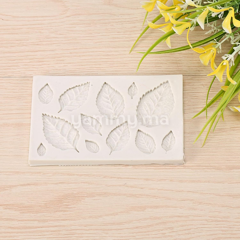 Moule Silicone 12 Feuilles de Rose
