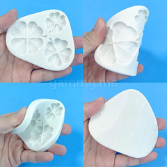 Moule Silicone 3 Feuilles de Trèfle à Quatre Feuilles
