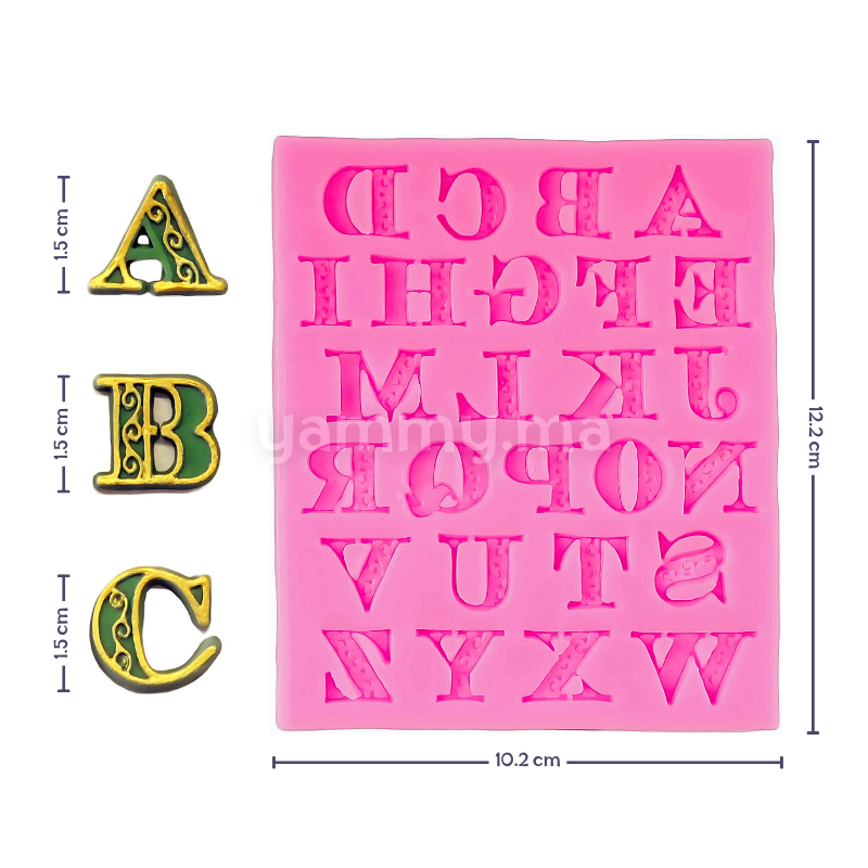 Moule Silicone Alphabet Majuscules