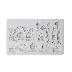 Moule Silicone 8 Fleurs et Coquillages