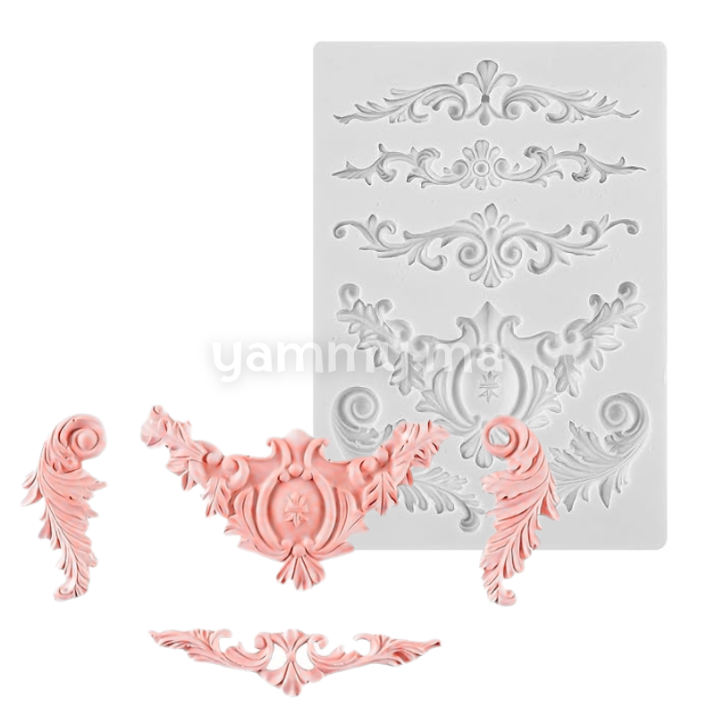 Moule Silicone 6 Feuilles Rétro