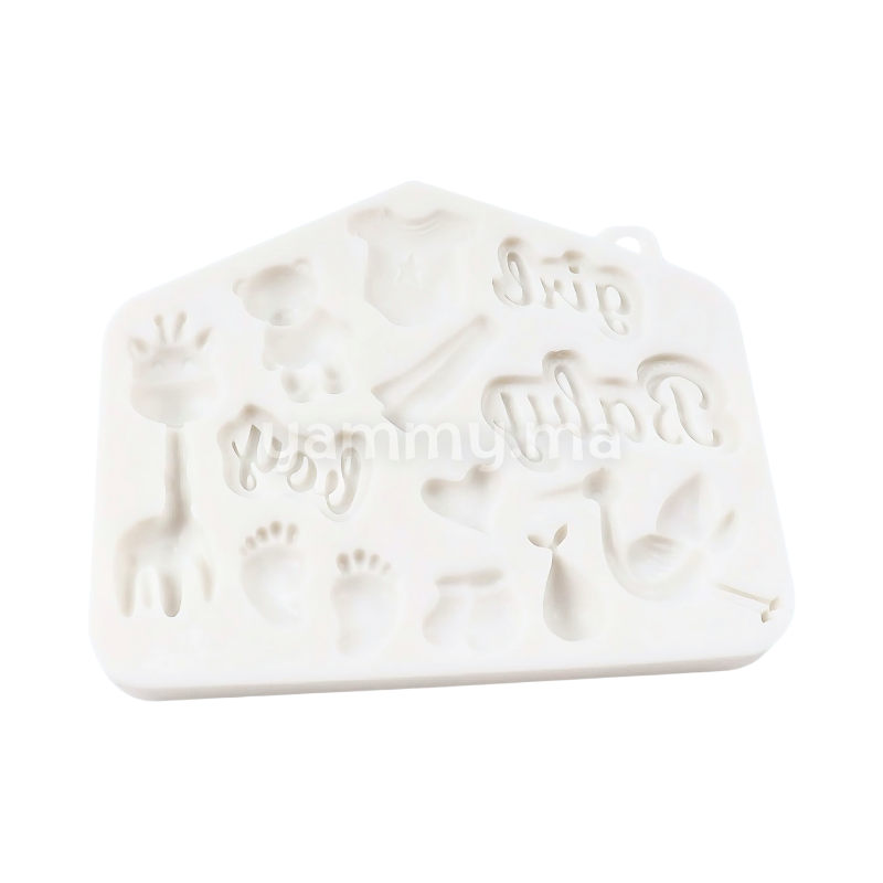 Moule Silicone Thème Baptême Baby Boy Girl