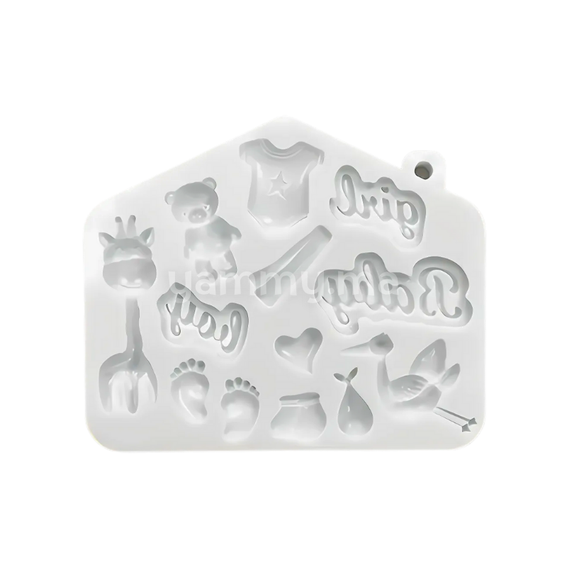 Moule Silicone Thème Baptême Baby Boy Girl