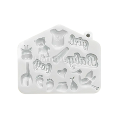 Moule Silicone Thème Baptême Baby Boy Girl