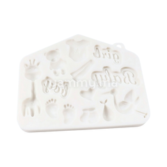 Moule Silicone Thème Baptême Baby Boy Girl