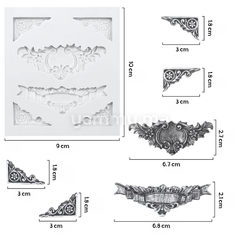 Moule Silicone Relief Baroque Vintage