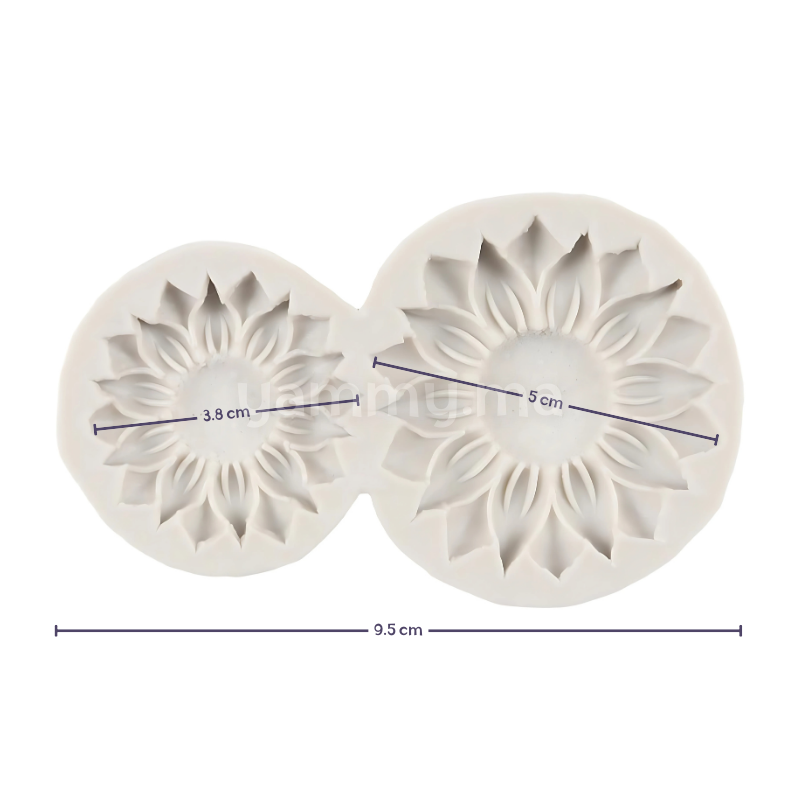 Moule Silicone 2 Fleurs Tournesol