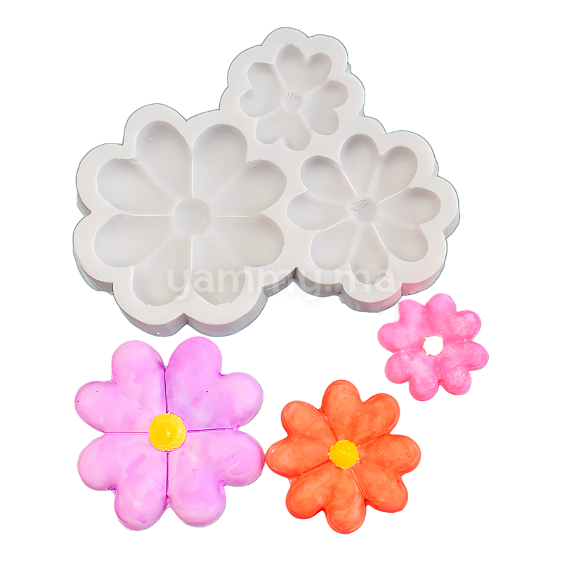 Moule Silicone 3 Fleurs Oxalis