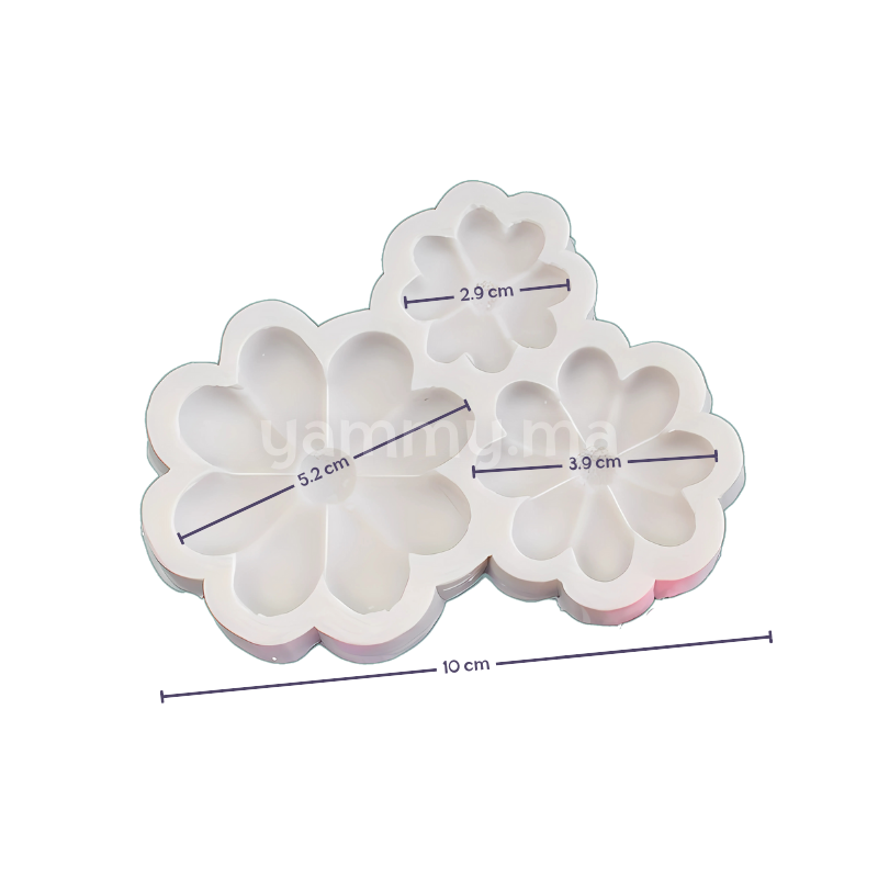 Moule Silicone 3 Fleurs Oxalis