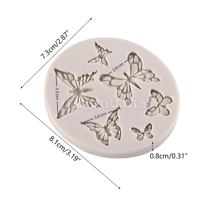 Moule Silicone 6 Papillons