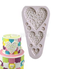 Moule Silicone Boutons en Forme de Coeurs