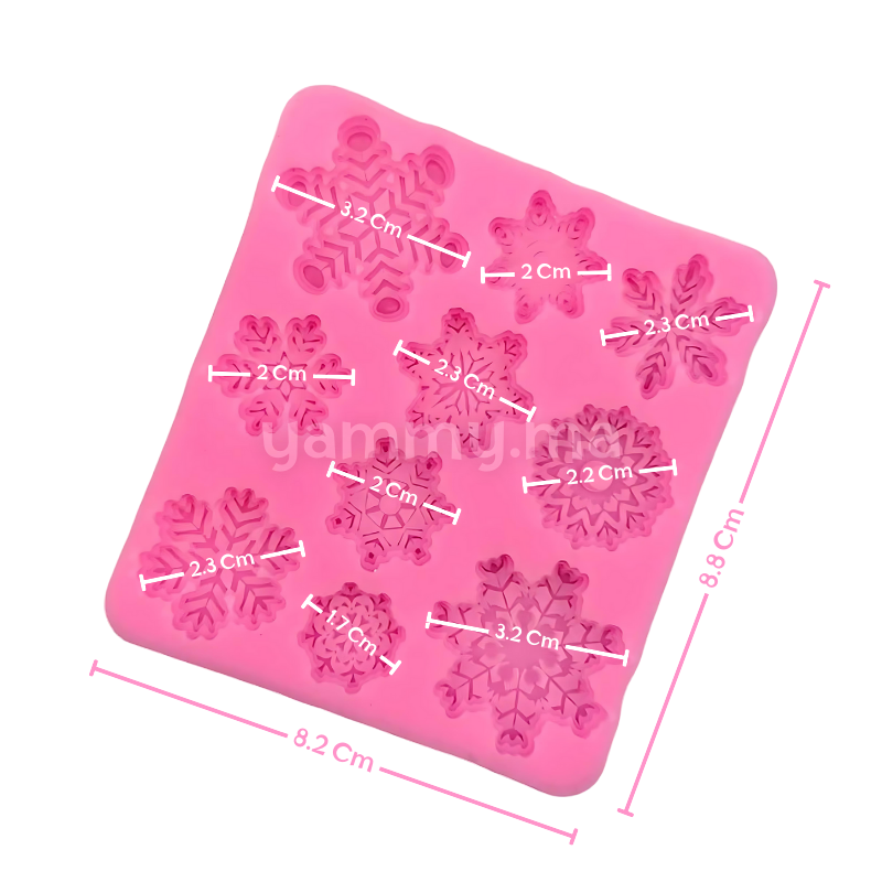 Moule Silicone 10 Flocons de Neige