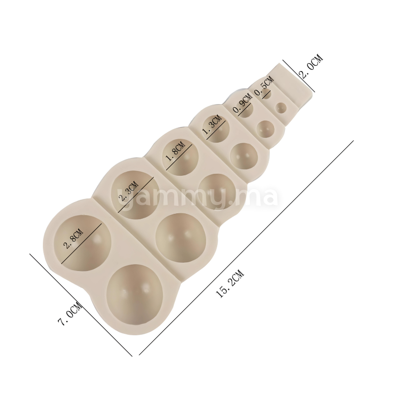 Moule Silicone 12 Demi-Sphères