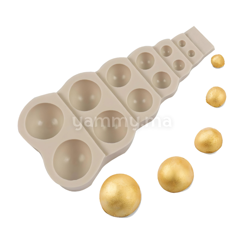 Moule Silicone 12 Demi-Sphères
