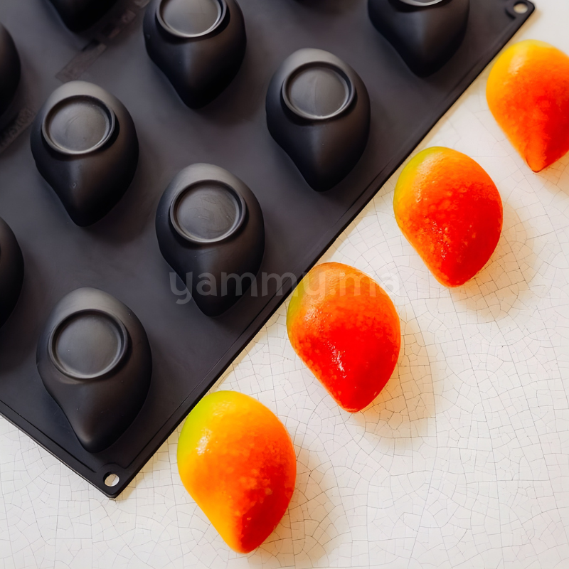 Moule Silicone Mangue 9 x H 3.5 cm (x12) "PX43104" - Pavoni