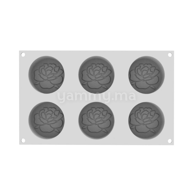 Moule Silicone Valentine 110 ml Ø 7 cm (x6) - Silikomart