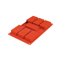 Moule Silicone 7 Tablette Rectangles "SF110" - Silikomart