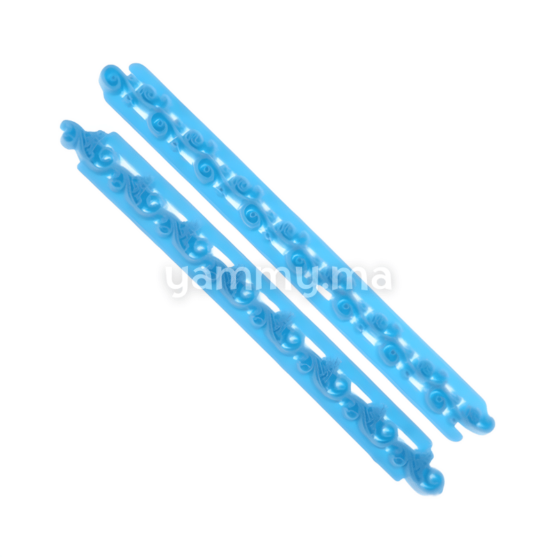 SET. 2 Embosseurs Guirland de Fleurs pour Pâte à Sucre M3