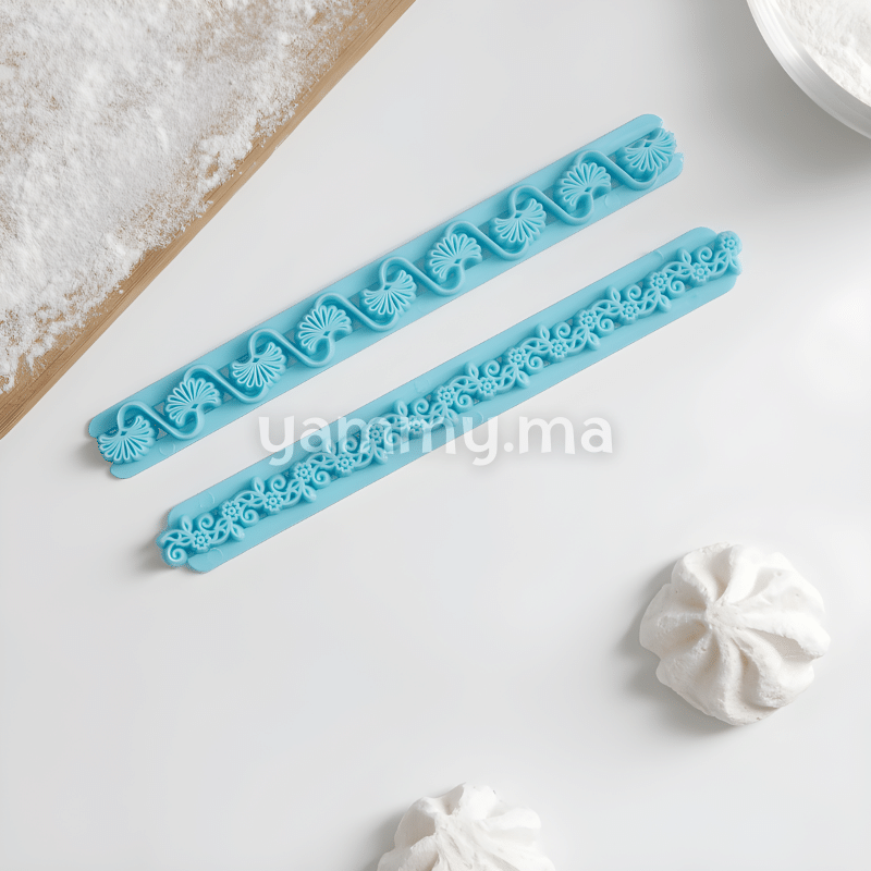 SET. 2 Embosseur Guirland de Fleurs pour Pâte à Sucre M5
